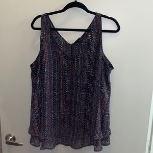 Lane Bryant swing top chevron print top